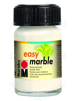Краска для марморирования Easy Marble Marabu 070 белый, 15мл 