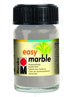 Краска для марморирования Easy Marble Marabu 082 серебряный, 15мл 