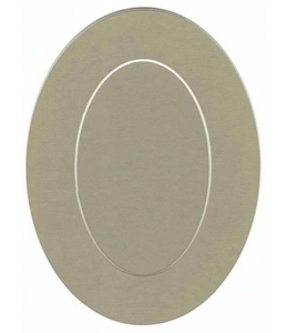 Декоративное паспарту, форма овальная, цвет темно-бежевый, 19,5-14,5 см