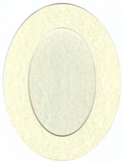 Декоративное паспарту, форма овальная, цвет мраморный бледный, 19,5-14,5 см
