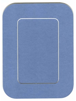 Декоративное паспарту, форма прямоугольная, цвет синий, 19,5-14,5 см