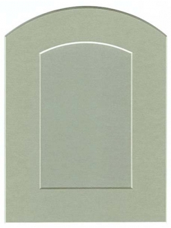 Декоративное паспарту, форма арка, цвет бежево-серый, 19,5-14,5 см