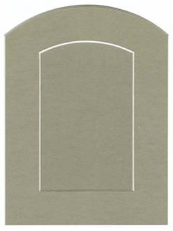 Декоративное паспарту, форма арка, цвет темно-бежевый, 19,5-14,5 см
