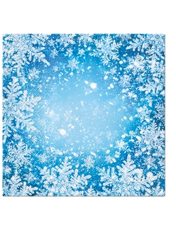 Новогодняя салфетка для декупажа Морозное окно, 33х33 см, Paw (Польша)