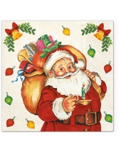 Салфетка для декупажа "Дед Мороз с подарками", 33х33 см, Paw (Польша)