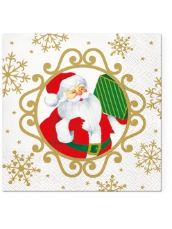 Новогодняя салфетка для декупажа Дед Мороз, 33х33 см, Paw (Польша)