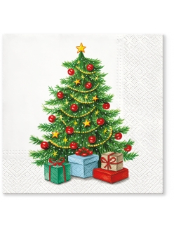 Новогодняя салфетка для декупажа Рождественская елка, 33х33 см, Paw (Польша)