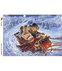 Рисовая бумага R-A5-0093 "Рождественская ночь", формат А5, ProArt (Россия)