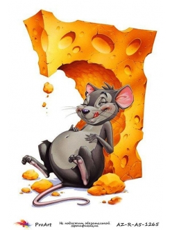 Рисовая бумага для декупажа Мышь и сыр, формат А5, ProArt 
