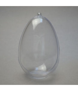 Заготовка фигурка Яйцо на подвесе, плоское дно, прозрачный пластик, 10 см, Германия