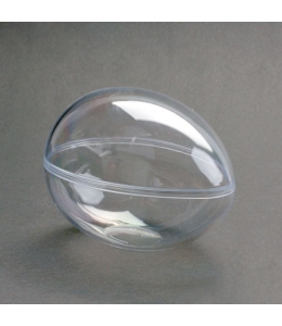 Заготовка Яйцо с плоским боком, прозрачный пластик, 11 см, Германия