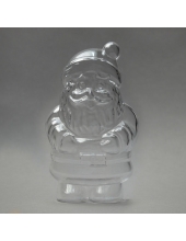 Заготовка ёлочной игрушки Дед Мороз, прозрачный пластик, 10 см, Германия