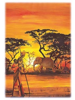 Рисовая бумага для декупажа Африка, Кения, 35х50 см, Renkalik 
