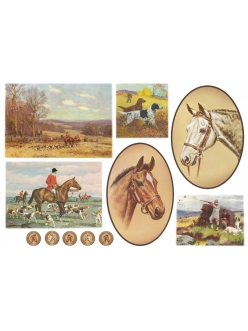 Рисовая бумага для декупажа Stamperia DFS146 "Охота, всадник, лошади", 33x48 см, 20г/м2