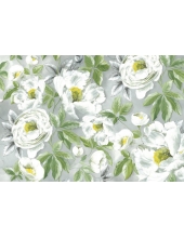Рисовая бумага для декупажа Stamperia DFS160 "Белые розы, модерн", 33x48 см