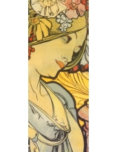 Рисовая бумага с золотом Stamperia DFS191LG "Альфонс Муха. Женские лица 2", 60x24 см