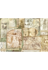 Рисовая бумага для декупажа Stamperia DFS390 "Леонардо", 33х48 см