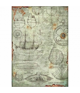 Рисовая бумага для декупажа Stamperia DFSA3054 "Лодки", формат А3