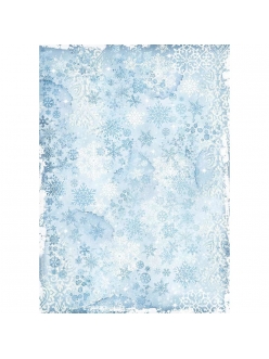 Рисовая бумага для декупажа Снежинки, Stamperia формат А3