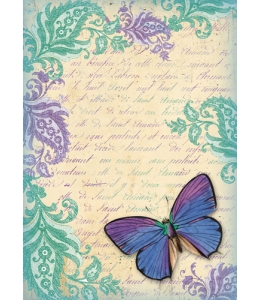 Рисовая бумага для декупажа Stamperia DFSA4023 "Бабочка, орнамент", формат А4
