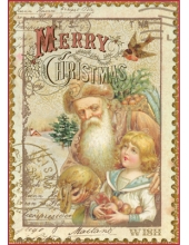 Рисовая бумага для декупажа Stamperia DFSA4043 "Веселого Рождества", формат А4