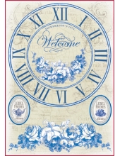 Рисовая бумага для декупажа Stamperia DFSA4068 "Синие часы", формат А4