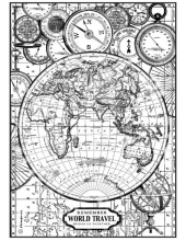 Рисовая бумага для декупажа Stamperia DFSA4190 "Карта мира", формат А4