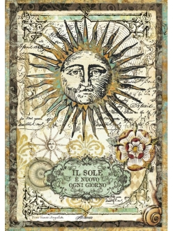 Рисовая бумага для декупажа Солнце, Stamperia формат А4