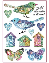 Рисовая бумага для декупажа Stamperia DFSA4297 "Птицы и бабочки", формат А4