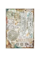 Рисовая бумага для декупажа Stamperia DFSA4433 "Industrial", формат А4