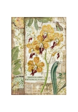 Рисовая бумага для декупажа Stamperia DFSA4532 "Амазония - орхидея", формат А4
