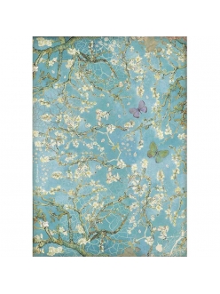 Рисовая бумага для декупажа Ателье - Бабочки на синем фоне, Stamperia формат А4
