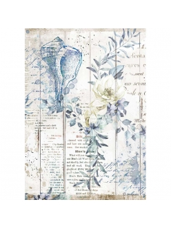 Рисовая бумага для декупажа Романтическое море - морская раковина, Stamperia формат А4