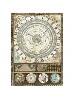 Рисовая бумага для декупажа Алхимия, астролябия, Stamperia формат А4