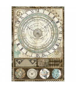 Рисовая бумага для декупажа Stamperia DFSA4663 "Алхимия, астролябия", формат А4