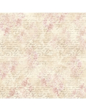 Рисовая салфетка для декупажа Stamperia DFT285 "Розовые лютики и письма", 50х50 см