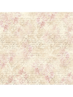 Рисовая салфетка для декупажа Розовые лютики и письма, 50х50 см, Stamperia 