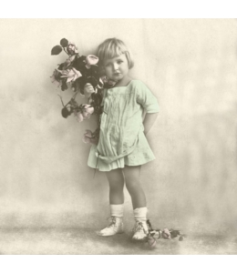 Салфетка для декупажа SVD2066 "Девочка с цветами", 33х33 см, Sagen Vintage Design, Норвегия