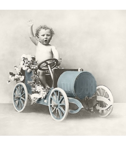 Салфетка для декупажа SVD2087 "Мальчик на машинке", 33х33 см, Sagen Vintage Design, Норвегия