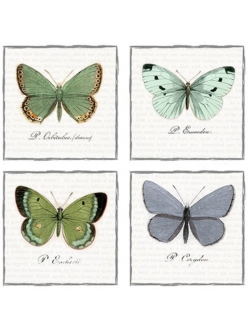 Салфетка для декупажа Большие бабочки, 33х33 см, Sagen Vintage Design, Норвегия