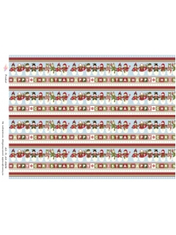 Новогодняя рисовая бумага для декупажа Рождественские бордюры, формат А3, ProArt 