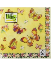 Салфетка для декупажа SDOG003701 "Бабочки и розы", 33х33 см, Германия
