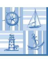 Салфетка для декупажа SDOG016001 "Морские символы", 33х33 см, POL-MAK