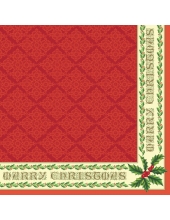 Салфетка для декупажа SLGW005403 "Цвет Рождества", 33х33 см