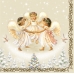 Салфетка для декупажа Ангелочки и рождественская ёлка, 33х33 см