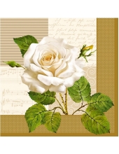 Салфетка для декупажа SLOG002901 "Роза и ноты", 33х33 см