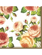 Салфетка для декупажа SLOG003401 "Английские розы", 33х33 см, POL-MAK