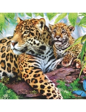 Салфетка для декупажа SLOG012501 "Леопарды", 33х33 см