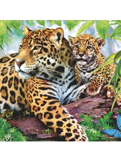 Салфетка для декупажа Леопарды, 33х33 см, SLOG012501