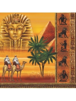 Салфетка для декупажа Египет, пирамиды, 33х33 см, SLOG015701